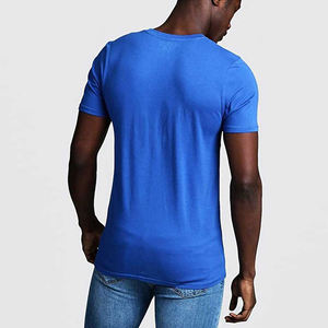 Camisetas de Microfibra 100% Algodón para Hombre, 60% Peinado, 40% Poliéster, Cuello Redondo con Logotipo, Jersey Deportivo con Tela de Estambre, al por Mayor - Product Image 4