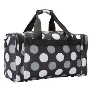 Sac de sport pliable personnalisé en gros avec logo de mode, sac de voyage imperméable pour femmes et hommes, sac de sport noir à sublimation - Product Image 6