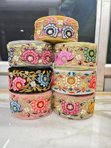 High Quality Eco-Friendly Floral Embroidery <b>NET</b> Lace <b>Fabric</b> for Wedding Dresses Evening Gowns Luxury Bridal Wear and Cloth - Product Image 2