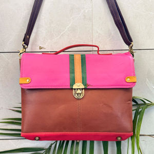 กระเป๋าเงินทำมือจากหนังรีไซเคิลหลายสีกระเป๋าถือผู้หญิงสะพายข้างกระเป๋าสะพายไหล่มีสไตล์ใช้งานได้หลากหลาย - Product Image 1