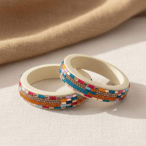 Ensemble de 2 bracelets en laque Mosaic Bloom - Product Image 5
