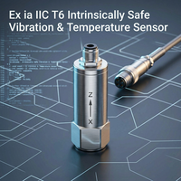 Capteur de température et de vibrations filaire JINWEI TVS-FT-M Ex ia IIC T6 Ga IP66 316L RS485 25.6KHz 6.3KHz pour la surveillance des pompes et des boîtes de vitesses
