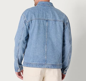 Veste en jean pour homme personnalisée, broderie imprimée, design déchiré, col rabattu, imperméable, respirante, saison hivernale, logo frontal haut - Product Image 2