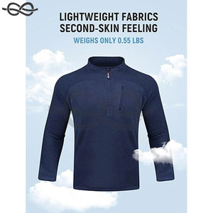 Sweat-shirt décontracté pour homme à col zippé, respirant, rayé, confortable, en maille, pour l'automne et l'hiver, usage quotidien, tissage rapide - Product Image 2