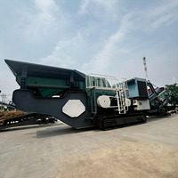 Concasseur mobile sur chenilles haute productivité 1011, machine de concassage de pierres robuste pour l'exploitation de carrières et l'aggregatation