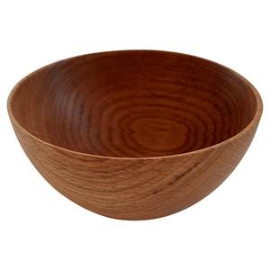 Bol à salade jetable en bois écologique personnalisable en gros, pour le camping, les fêtes, design moderne, artisanal, naturel - Product Image 1
