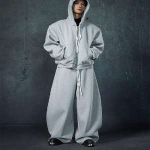 <b>Men's</b> Winter Eco-Friendly Hooded Track Suit Sets Casual Sweatshirts Regular Fit <b>Pants</b> Solid Long Sleeved Jogging Custom - Product Image 2