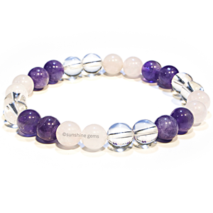 Pulsera de piedra natural hecha a mano de 8mm a granel Unisex Reiki Healing Rose Quartz Amethyst Crystals Chakra Stretch Beaded Bracelets Hombres - Product Image 1