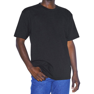 Camiseta de Algodón de Corte Regular para Hombre, Color Sólido, Cuello Redondo, Manga Corta, Diseño Liso de Punto Jersey Informal - Product Image 4
