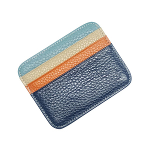 Cartera de cuero delgada de negocios para hombres, tarjetero de tendencia, regalo de moda de viaje, bolsillo con logotipo impreso para monedas, estilo personalizado - Product Image 1