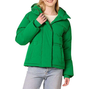 Chaqueta Acolchada con Capucha para Mujer, Talla Grande, Ecológica, Exterior de Seda, Forro de Algodón, Cortavientos, Ropa de Abrigo de Invierno - Product Image 5