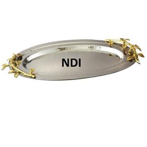 Nickel finition hôtel maison restauration utilisation restauration rapide plateau de service vaisselle accessoires restauration décoration plateau de service - Product Image 1