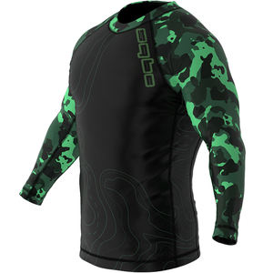 Rashguard de manga larga para hombre para Jiu Jitsu MMA BJJ camisa de compresión Fight Wear con estampado completo No Gi Rash Guard - Product Image 3