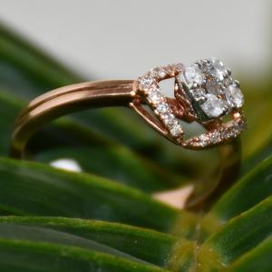 Anillo de Mujer de Oro Blanco Sólido de 14K/18K con Diamante Natural de Corte Brillante Redondo, Certificado por Terceros, Diseño de Alta Gama - Product Image 5