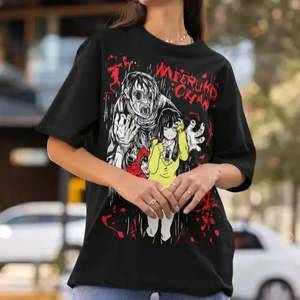เสื้อยืดอนิเมะ Mieruko Chan สไตล์สยองขวัญ ผ้าคอตตอนเจอร์ซีย์ 100% ทรงหลวม มีลายให้เลือก น้ำหนักผ้า 280 กรัม 240 กรัม 200 กรัม - Product Image 2