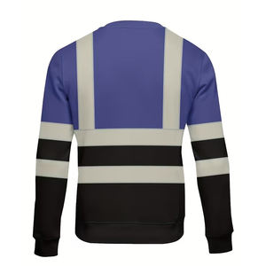 Sweat-shirts de travail à manches longues personnalisés en gros, haute visibilité, réfléchissants - Product Image 4