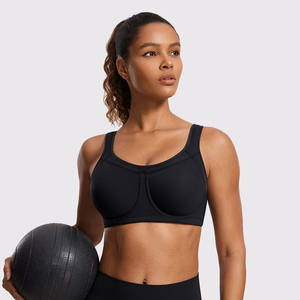 Comfortable Breathable High Support Women's Yoga Sports <b>Bra</b> <b>Removable</b> <b>Pads</b> Seamless Spandex/Nylon Fabric for Comfortable Sleep - Product Image 1