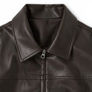 Nouvelle veste de moto en PU pour femme 2026, de haute qualité, imprimée avec logo personnalisé, noire, zippée, imperméable, respirante, réversible, en coton - Product Image 3
