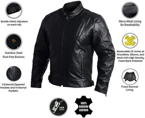 Veste de course de moto en cuir de qualité supérieure veste imperméable Offre Spéciale la meilleure qualité nouveauté veste de moto - Product Image 6