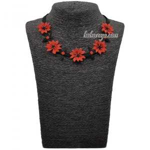 İğne Oyası Bahçe Çiçeği Kolye Nar Çiçeği Colgantes y dijes de moda - Product Image 1