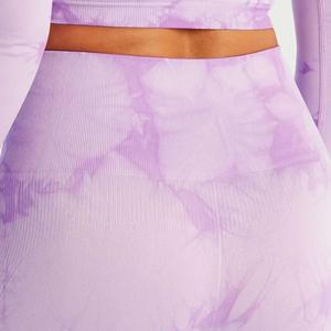 Vente en gros de collants de gymnastique à séchage rapide collants de gymnastique respectueux de la peau leggings de sport teintés leggings de yoga taille haute - Product Image 5