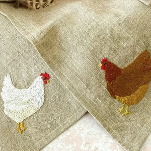 Serviettes en tissu brodées Serviettes de table lavables douces réutilisables pour table à manger Fête de mariage Dîner de famille OEM fabriqué au Vietnam - Product Image 5