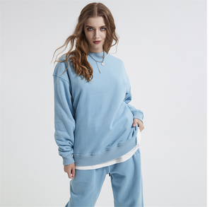 เสื้อสเวตเชิ้ตพิมพ์ลายตามสั่ง คุณภาพสูง สำหรับทุกเพศ ผ้าโพลีเอสเตอร์/คอตตอนเนื้อหนา สำหรับฤดูหนาว ทรงโอเวอร์ไซส์ คอกลม ผ้าฟลีซ เสื้อฮู้ดดี้แบบเรียบง่ายสำหรับผู้ชาย - Product Image 4