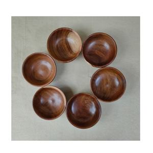 Bol en bois fait main 100% de haute qualité pour salade de fruits Design moderne pour décor de restaurant d'hôtel à la maison et service de nourriture - Product Image 4