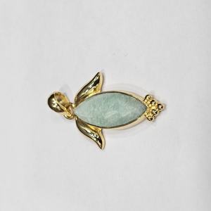 จี้อัญมณีอมาโซไนต์เงินสเตอร์ลิงประดับเพชรแบบคลาสสิกงานแฮนด์เมดคุณภาพเยี่ยมมีสไตล์สำหรับผู้หญิง925 - Product Image 1