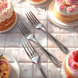 Tenedor de Postre de Acero Inoxidable Resistente y Ecológico, Ideal para Pastel, Repostería y Servir Dulces, Tenedor de Grado Alimenticio - Product Image 1