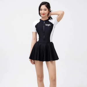 Bañador de una pieza con estampado sólido de estilo Micro para mujer, traje de baño de secado rápido de nailon-Spandex, vestido elástico de 4 vías, sujetador impermeable, Bikinis, ropa de playa - Product Image 1