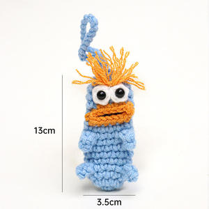 Sac de rangement USB en coton crocheté à la main, motif dessin animé tendance, modèle Acki K173 pour le voyage - Product Image 4