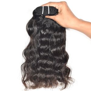 Venta al por mayor 100% Cutícula Alineada Virgen Extensiones de Cabello Humano Indio Completo Negro Bodywave Bundles Cabello Humano Barato - Product Image 1