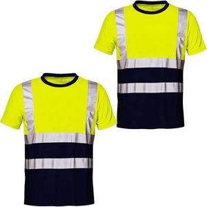 Polo de travail haute visibilité en polyester écologique certifié CE, avec logo d'entreprise brodé sur mesure, vêtements de sécurité durables - Product Image 1