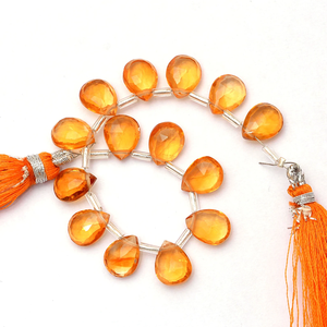 AAA citrino 8x10mm calibrado piedra preciosa facetada pera Briolette cuenta miel citrino piedra preciosa pera Briolette cuenta para la fabricación de joyas - Product Image 4