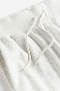 Nouveauté Vêtements personnalisés Couleur gris chiné Ceinture élastique Ourlet côtelé Pantalon de survêtement en coton ample ajusté pour femmes - Product Image 4