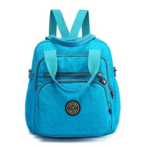 Black Nylon Softback <b>Backpack</b> Zipper Closure Detachable Straps <b>Large</b> Capacity Travel Women's <b>Backpack</b> - Product Image 4