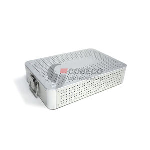 Professional Aluminum Sterilization Tray <b>with</b> <b>Lid</b> Autoclave <b>Pan</b> Instrument Organizer Cassette for Dental Clinic Surgical Use - Product Image 1