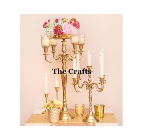 Candelabros de aluminio de Color dorado con candelabros de calidad superior para uso decorativo y de iluminación de bodas - Product Image 5