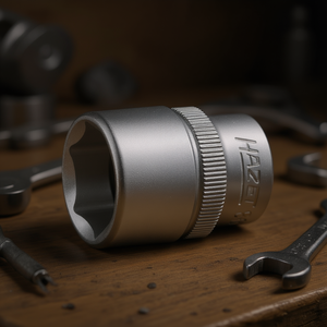 Hazet 3/8'' 6-Point Square <b>Socket</b> with Traction Profile and Knurling - Product Image 3