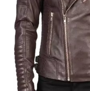 Chaquetas de Cuero para Hombre de Longitud Regular con Empaque Personalizado, Nueva Chaqueta de Cuero Casual Vintage Disponible en Todos los Tamaños - Product Image 3