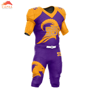Jersey en blanco de poliéster personalizado y uniforme corto de fútbol americano listo para enviar - Product Image 6