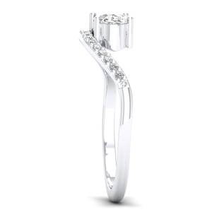 REYES diseño clásico 14K 18K oro blanco laboratorio crecido diamante anillo para mujer venta al por mayor regalo de compromiso personalizado joyería fina - Product Image 3