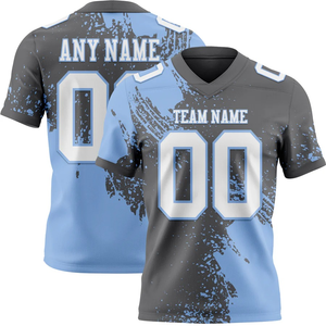 เสื้อฟุตบอลอเมริกันแบบสั่งทำจากโรงงานโดยตรง แขนสั้น พิมพ์ลายแบบซับลิเมชั่น ชุดกีฬาทีมชาย โพลีเอสเตอร์ 100% แห้งเร็ว - Product Image 1