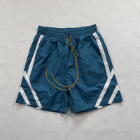 Shorts coupe-vent 2025 tendance avec cordon de serrage en Spandex/Polyester tricoté léger, personnalisables pour hommes