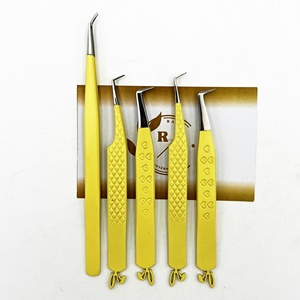 Pinzas de Extensión de Pestañas de Acero Inoxidable CNC con Punta de Fibra Puntiaguda Ecológica de Marca Privada Bunny-Ear para la Fabricación de Abanicos y Aislamiento - Product Image 2