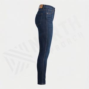 Pantalons en jean skinny pour femmes de haute qualité, taille mi-haute, décontractés, en coton, jeans pour femmes, style uni, crayon, couleur personnalisée, coupe extensible - Product Image 2