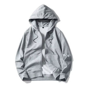 Sweat à capuche pour homme 100% coton, coupe ample, fermeture éclair intégrale, automne, broderie 3D, impression personnalisée du logo, respirant, écologique, tailles américaines - Product Image 4