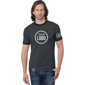 T-shirt unisexe en coton 100% tricoté, col rond, coupe classique, pour impression de logo personnalisé - Product Image 3