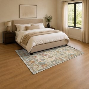 Tapis de salon en chenille antidérapant, imprimé numériquement, motif abstrait moderne, couleur terre cuite dorée, lavable en machine, vente en gros, modèle LXDP-0074 de RUGS DEPOT - Product Image 3